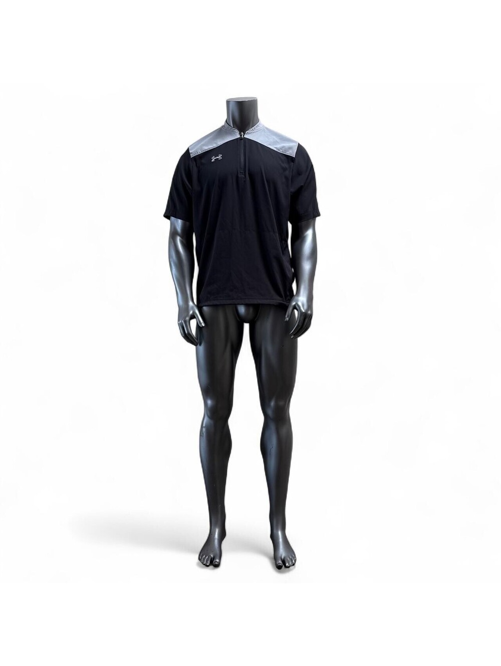 Under Armour Men's Black Gray Short Sleeve Athletic Shirt Size M